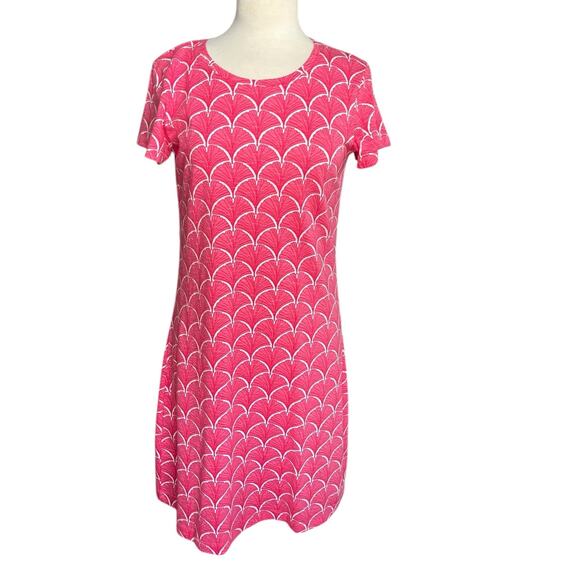 Capelton Road Coral Fans Crew Neck T-Shirt Dress Beach Resort Womens Size Medium - Picture 2 of 11